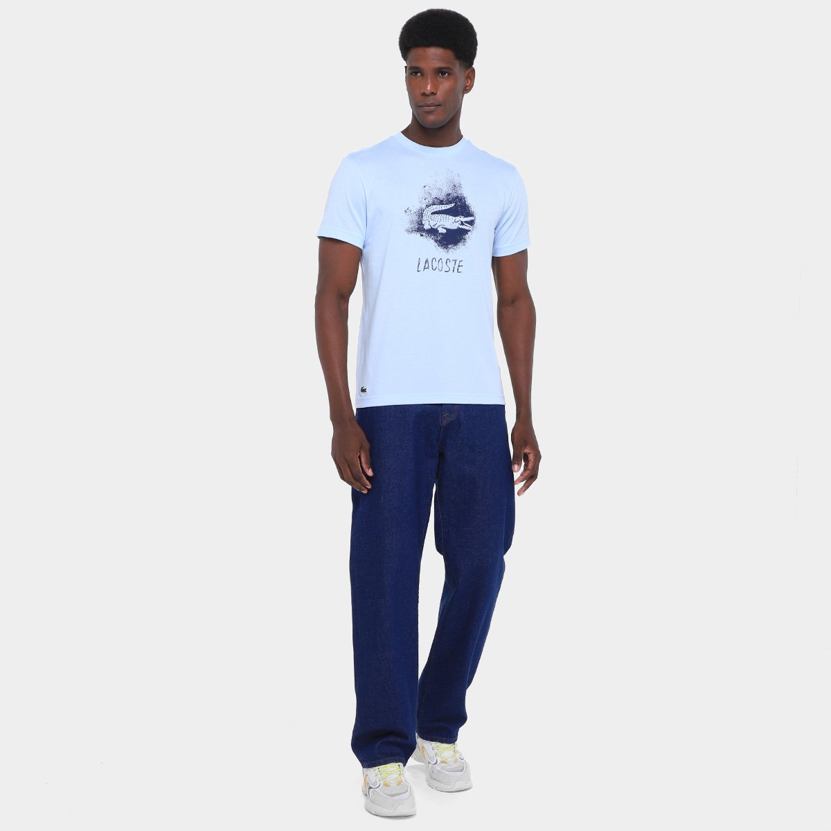 Miniatura Camiseta Lacoste Ultradry Sport Masculina Azul Claro - EEGG