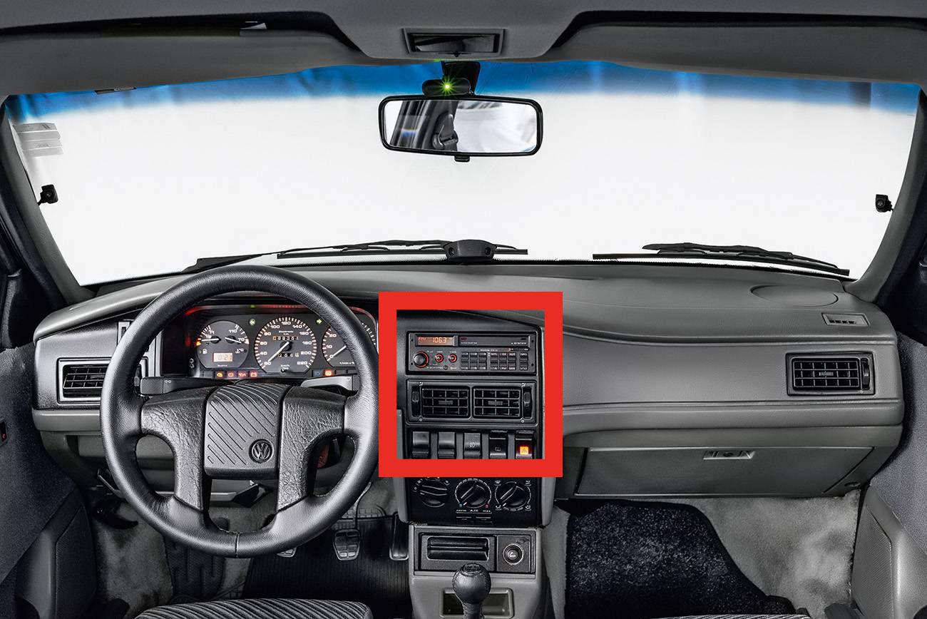 Miniatura Moldura Central Rádio + 2 Difusores Santana 93 Até 98