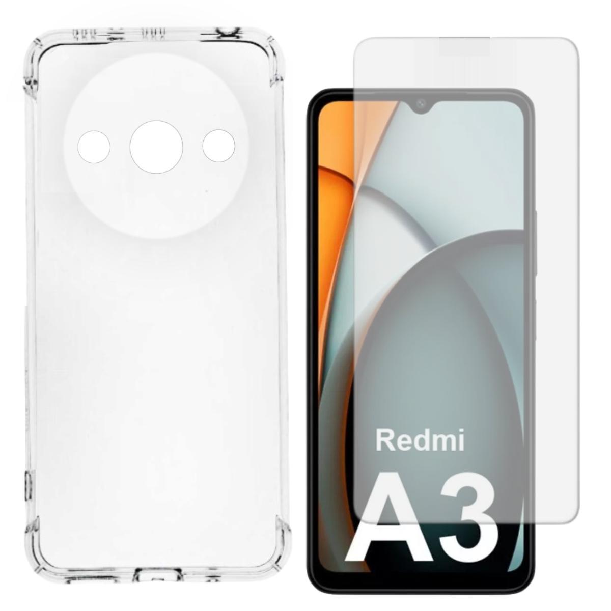 Miniatura Capa Transparente Para Xiaomi Redmi A3 + Película Hidrogel
