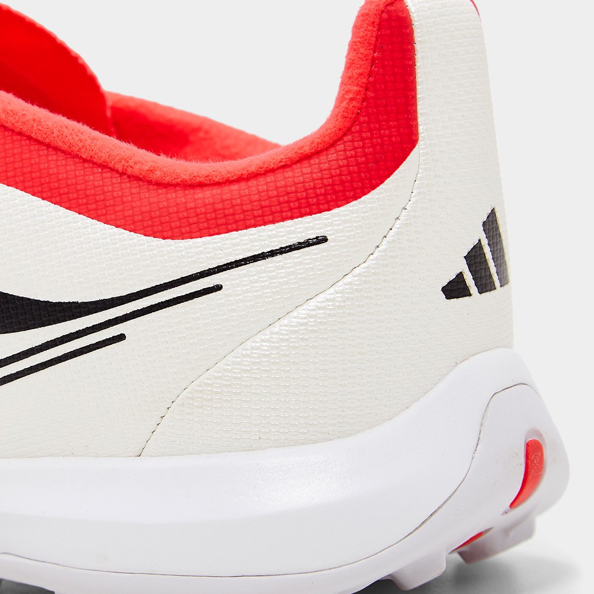 Chuteira Society Infantil Adidas Predator League Branco+Vermelho - 26