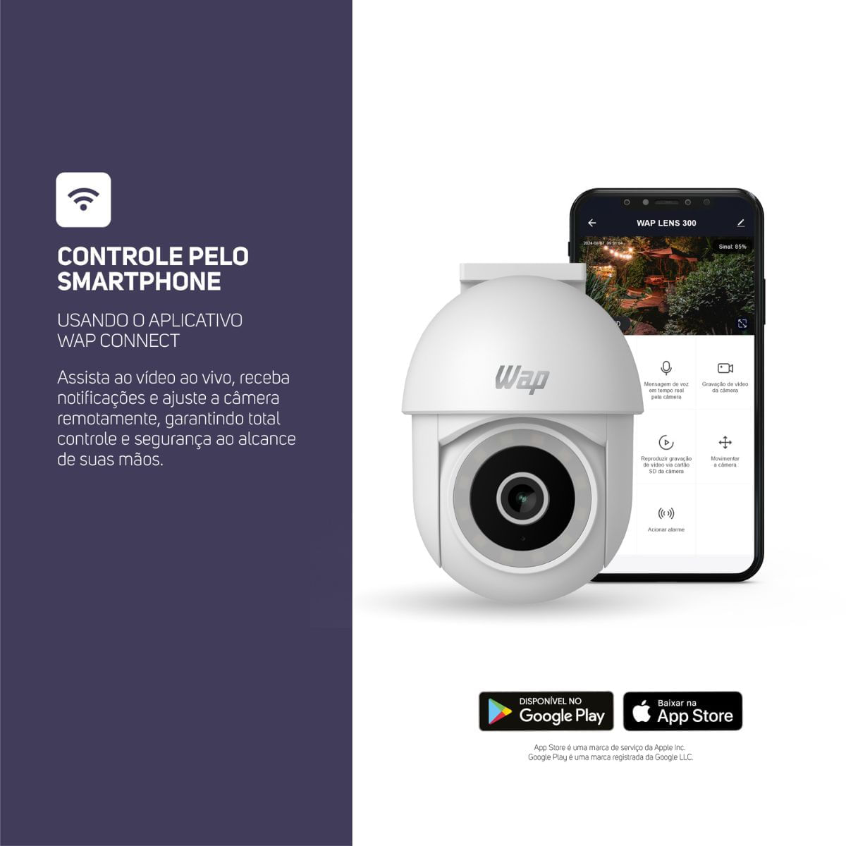 Miniatura CÂMERA DE SEGURANÇA WIFI WAP 360° 3MP LENS 300 BIVOLT