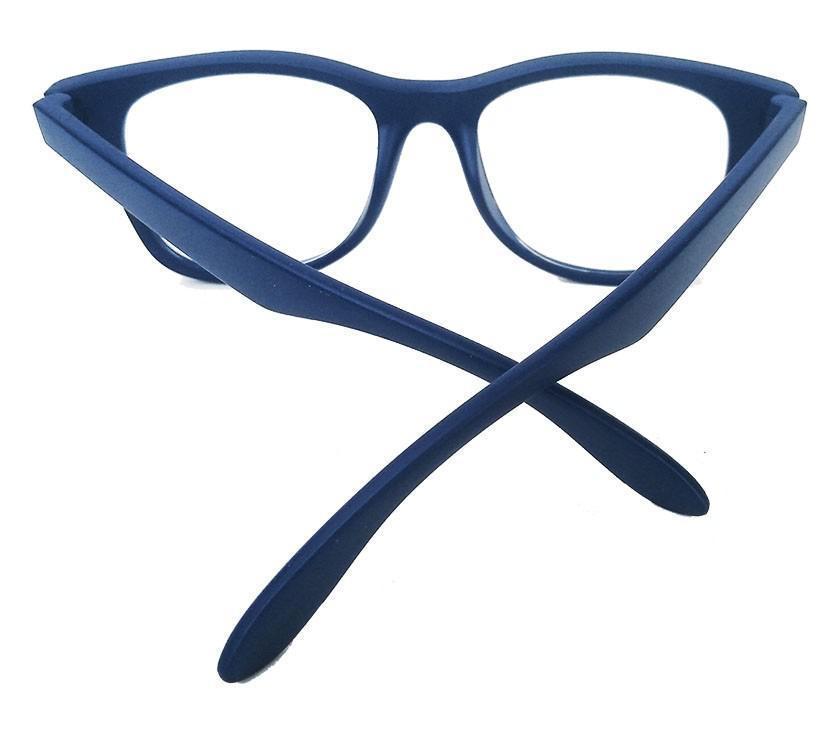 Miniatura Oculos De Grau Infantil Inquebrável Silicone Wayfarer Azul Azul - Óculos - Retangular - Silicone - Grau