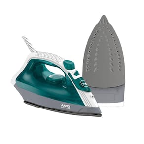 Miniatura Ferro de Passar a Vapor Arno Steamgliss FSGP com Spray e Base Antiaderente - Verde/Branco 110V