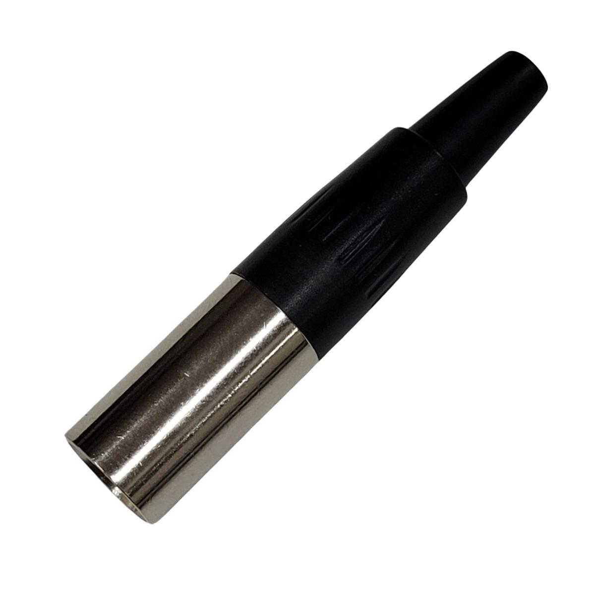 Miniatura Kit 4 Plug Mini Xlr Macho E Fêmea 4 Pinos Profissional