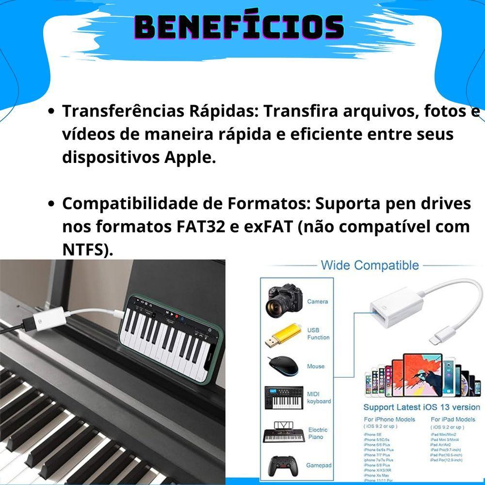 Cabo Adaptador Otg Usb Para Tipo C Type C Pendrive Mouse Teclado Pendrive Femea Smartphone