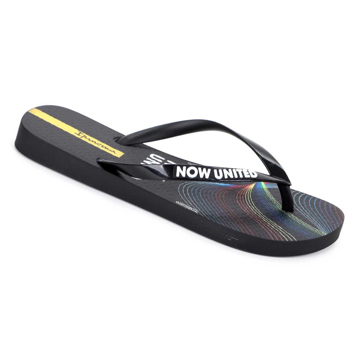 Miniatura Chinelo Infantil Grendene Kids Ipanema Now United Feminino Preto+Branco - 27/28
