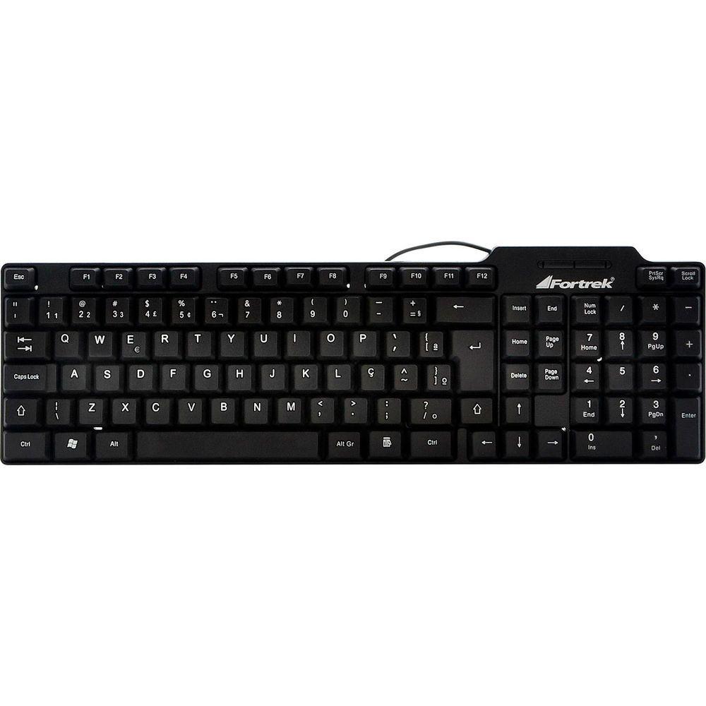 Miniatura Teclado Standard Fortrek Skl-106, Usb, Abnt2, Preto - 68731