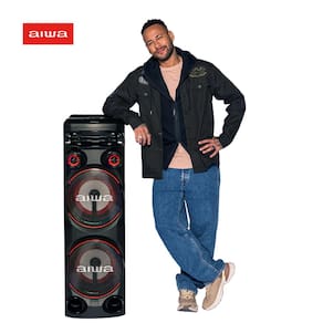 Torre de Som AIWA T2W-02 2300W Woofers 10" Bluetooth RGB Bivolt