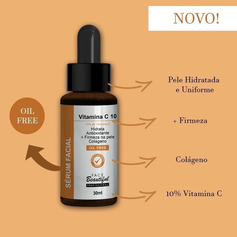 Miniatura Sérum Facial Oil Free 10% Face Beautiful Vitamina C 30Ml