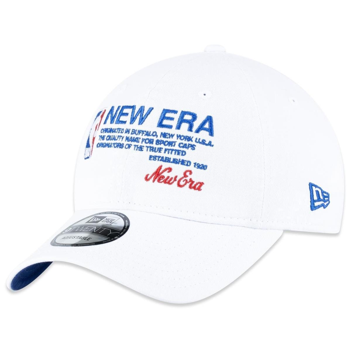 Miniatura Boné NBA New Era Aba Curva ST Institutional Style Branco
