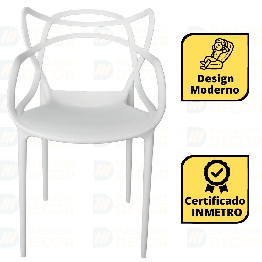 Miniatura Conjunto Mesa De Jantar Redonda Marci Preta 100cm Com 4 Cadeiras Allegra - Branco