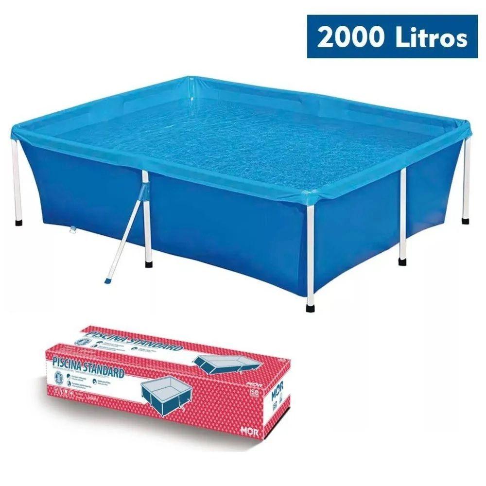 Miniatura Piscina Mor Desmontável 2000 Litros - Ref 1004 - Medidas 2,11 M X 2,32 M X 58 Cm Tamanho Unico Cor Azul