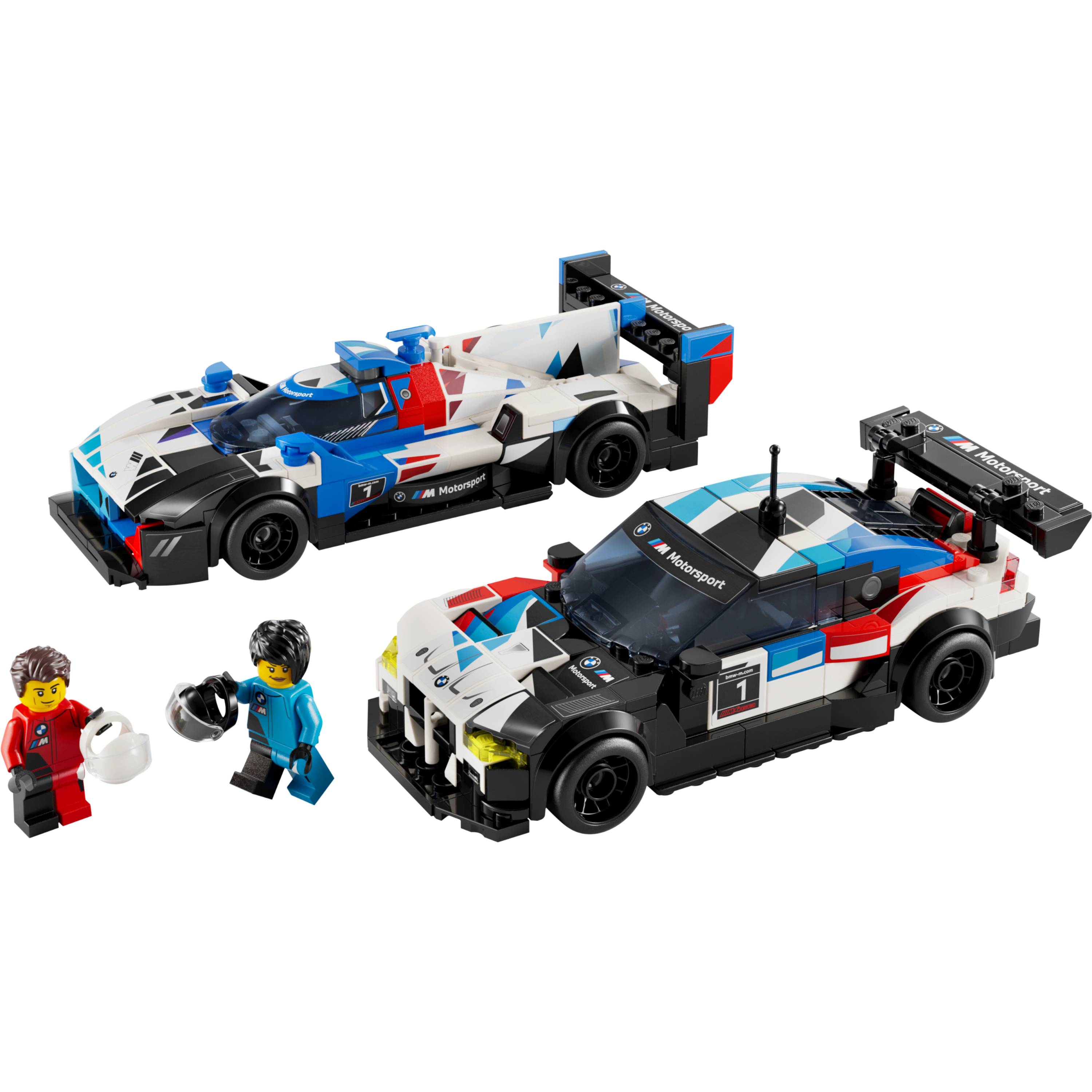 Miniatura LEGO Speed Champions - Carros de corrida BMW M4 GT3 e BMW M híbrido V8
