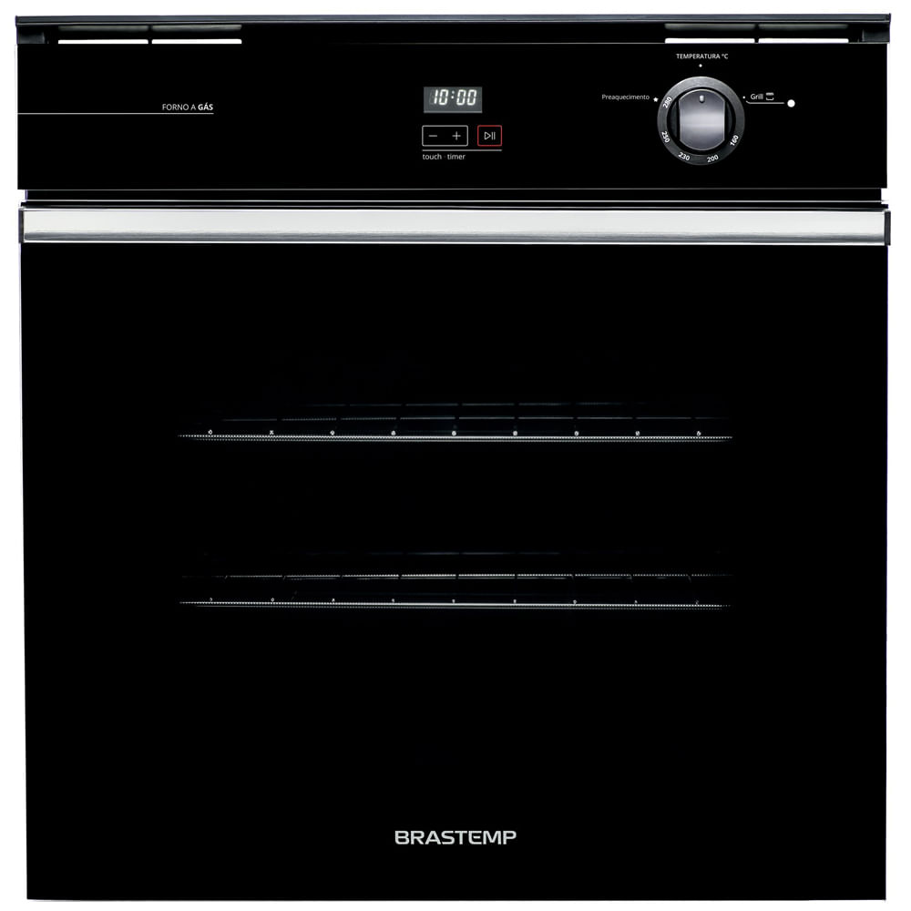 Miniatura Forno de embutir a gás Brastemp 78 litros Preto com grill e timer touch 220V