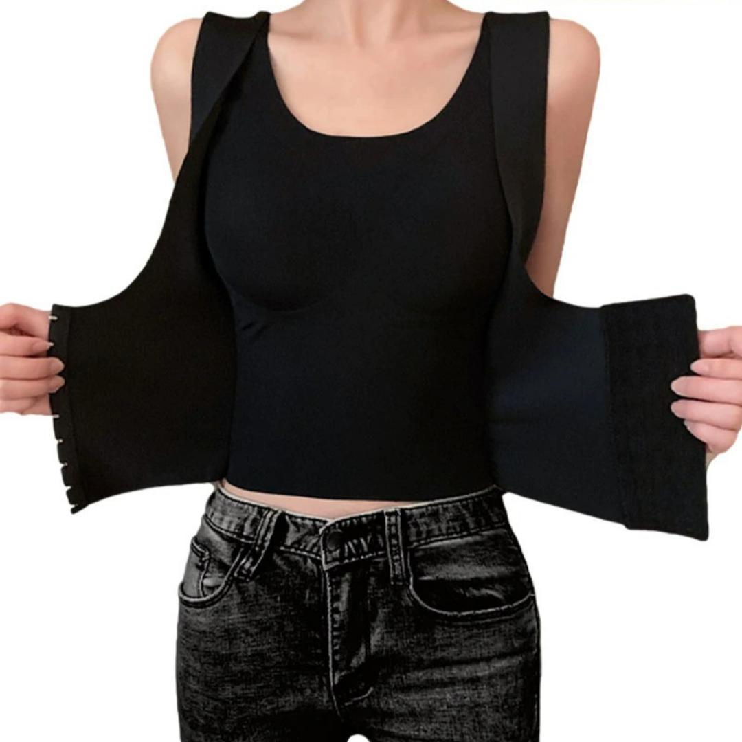 Miniatura Cinta Modeladora De Corpo Sem Costura 4 Em 1 Bojo Preto M