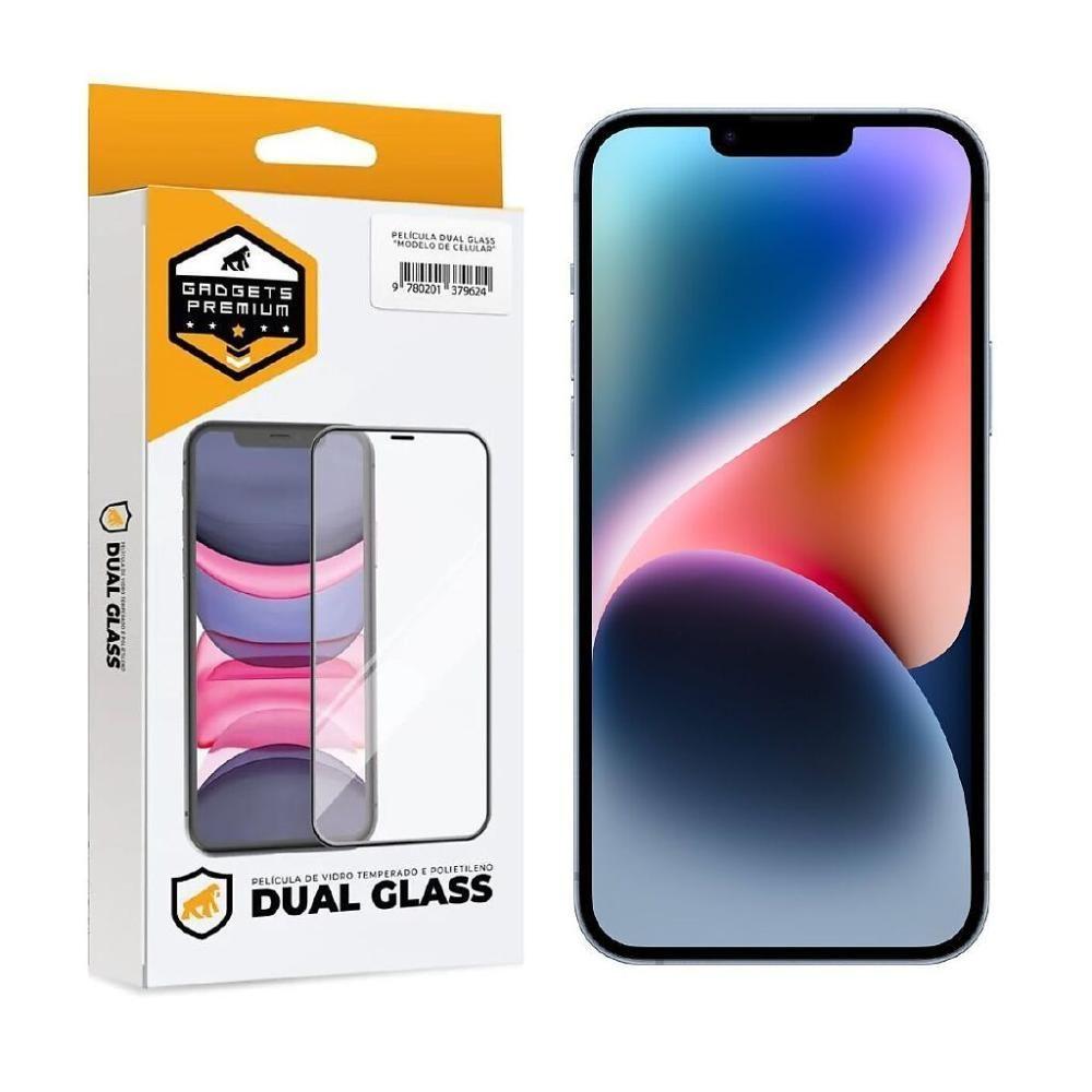 Miniatura Película Para Iphone 14 Plus - Dual Glass Preta - Gshield