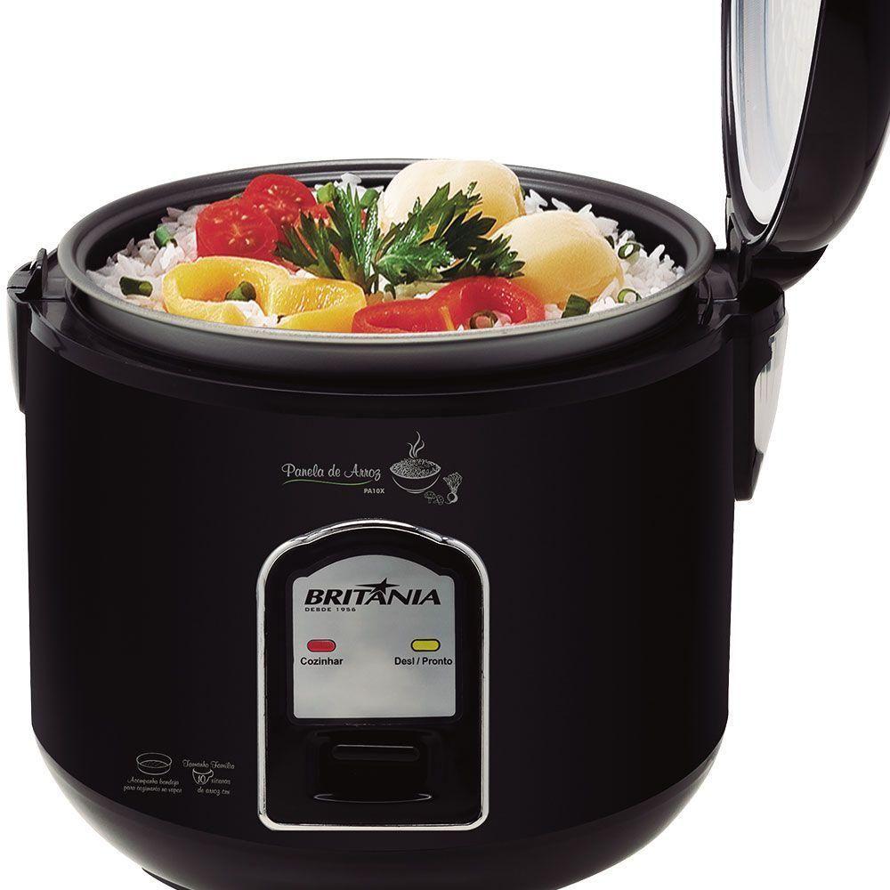 Miniatura Panela Eletrica De Arroz Britania Pa5p 5 Xicaras 220v Preta
