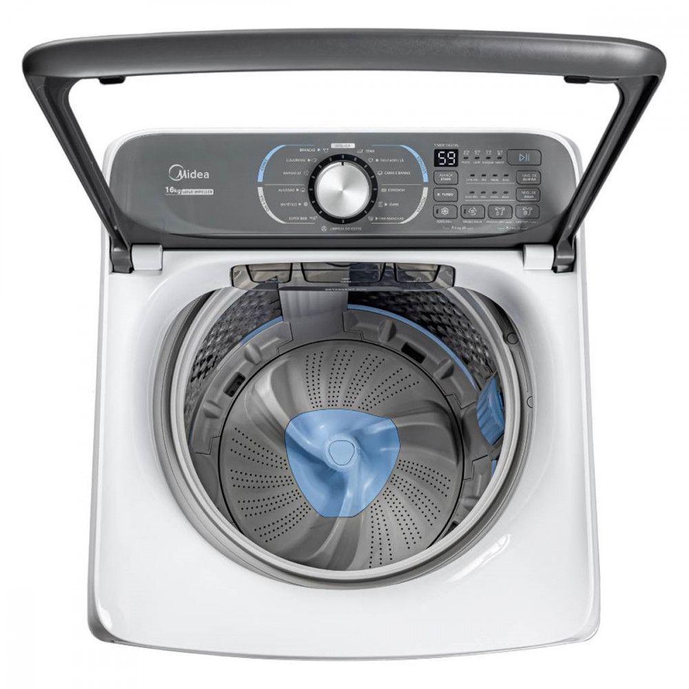 Miniatura Máquina De Lavar Midea 16Kg Wave Impeller Branco 110V