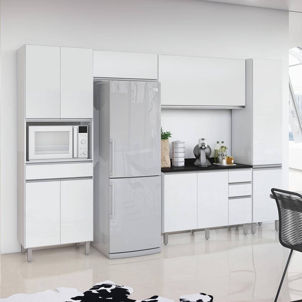 Miniatura Armário De Cozinha Completa Class 5 Peças 10 Portas Branco