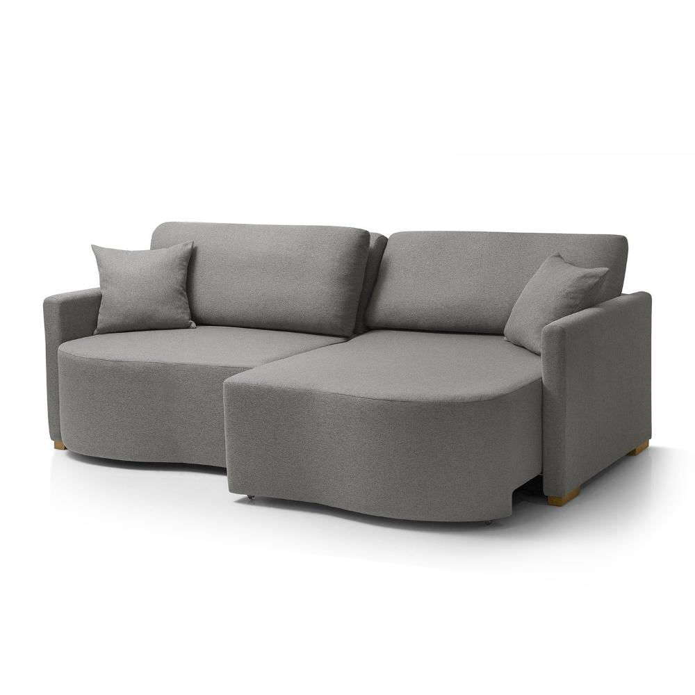 Sofá Cama Retrátil 2 Lugares 184 cm Moscow Cinza Escuro