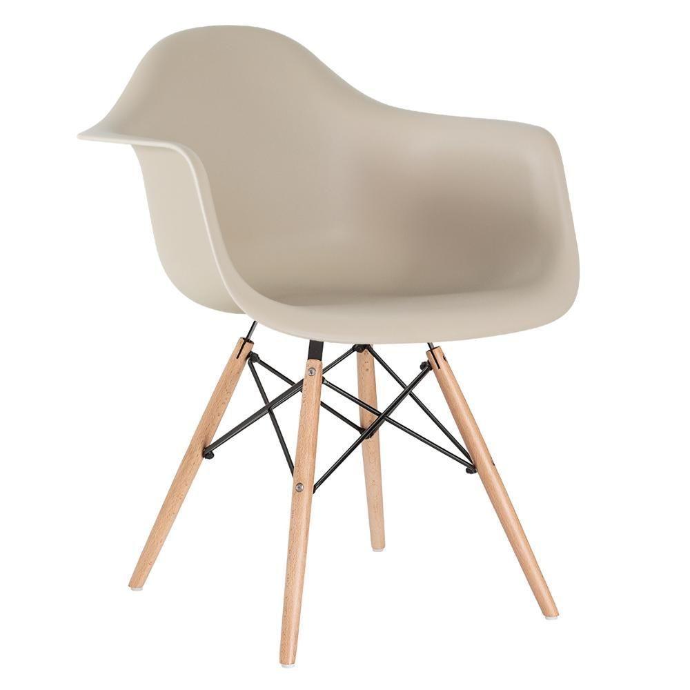 Kit 2 Cadeiras Eames Daw Com Braços + 8 Cadeiras Eiffel Dsw Nude