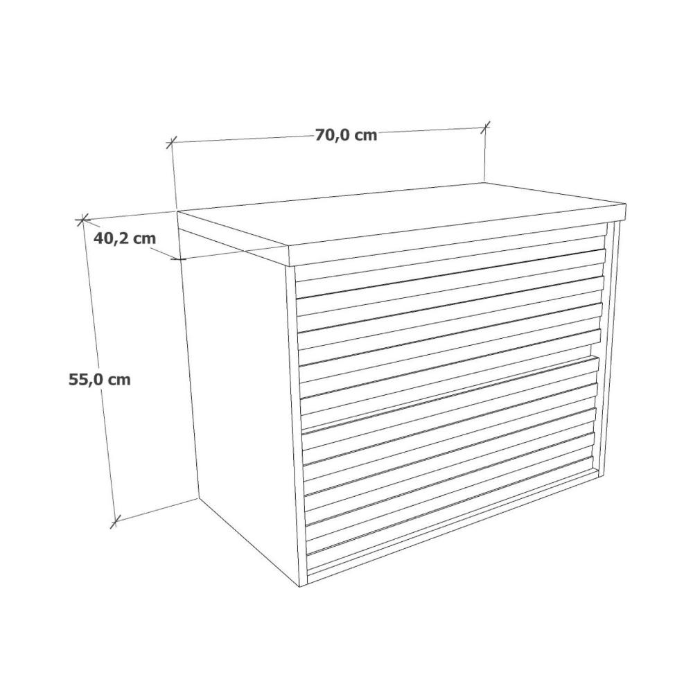 Miniatura Gabinete para Banheiro 70cm Jade Darabas Agardi Cinza