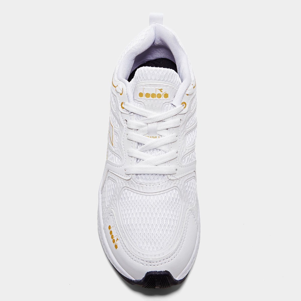 Miniatura Tênis Diadora Stratus II Branco+dourado - 35