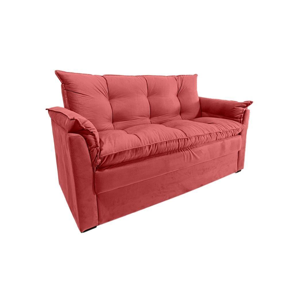 Miniatura Sofá Small 3 Lugares Conforto 160cm Suede Marsala Herrero Decor Marsala
