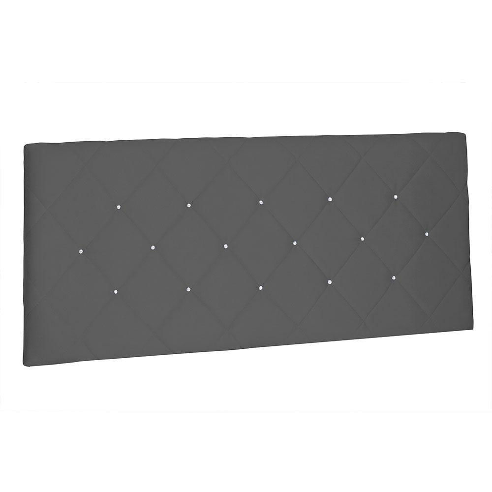 Miniatura Cabeceira Painel King 1,95m Tânia Suede Cinza