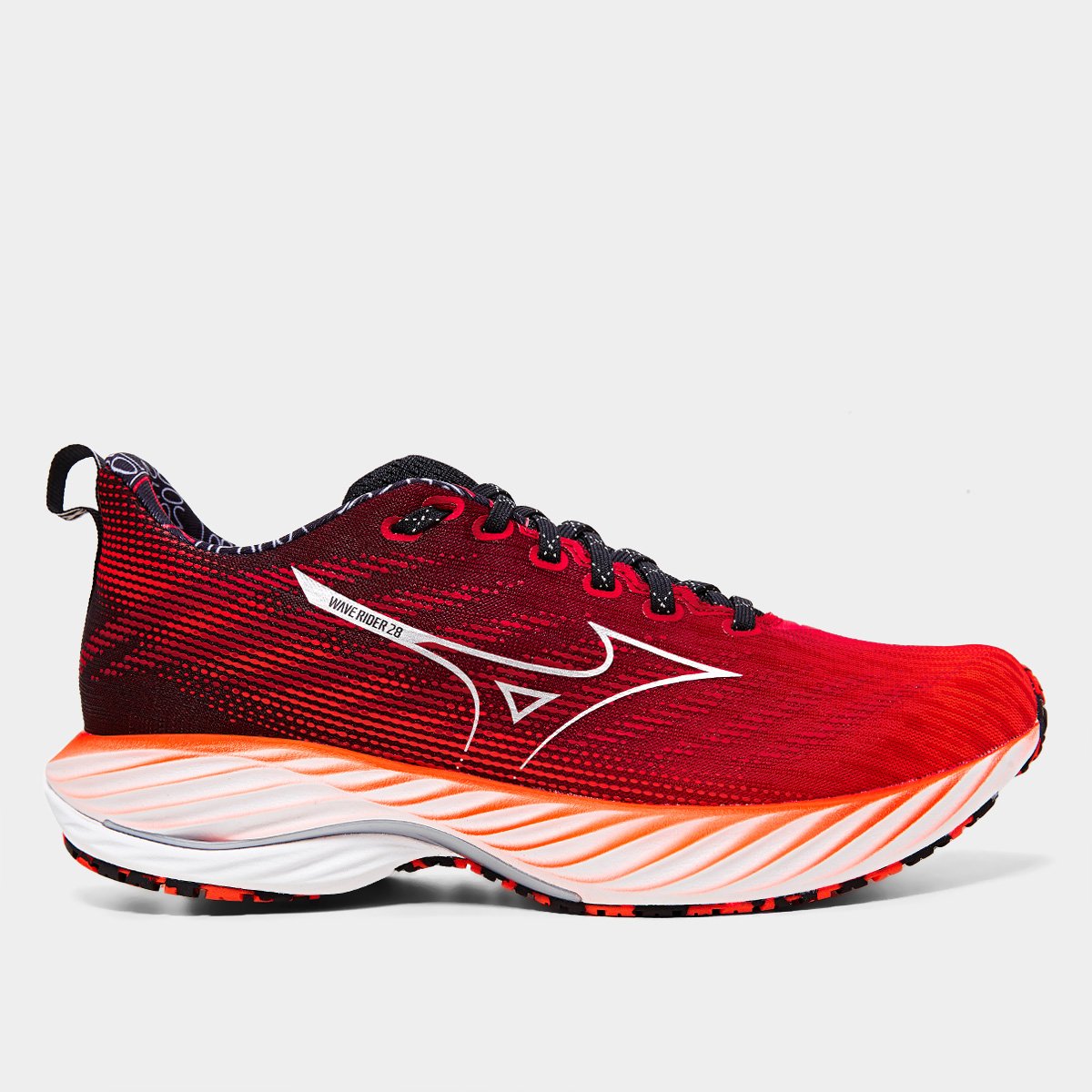 Miniatura Tênis Mizuno Wave Rider 28 AMS Feminino Vermelho+Laranja - 35