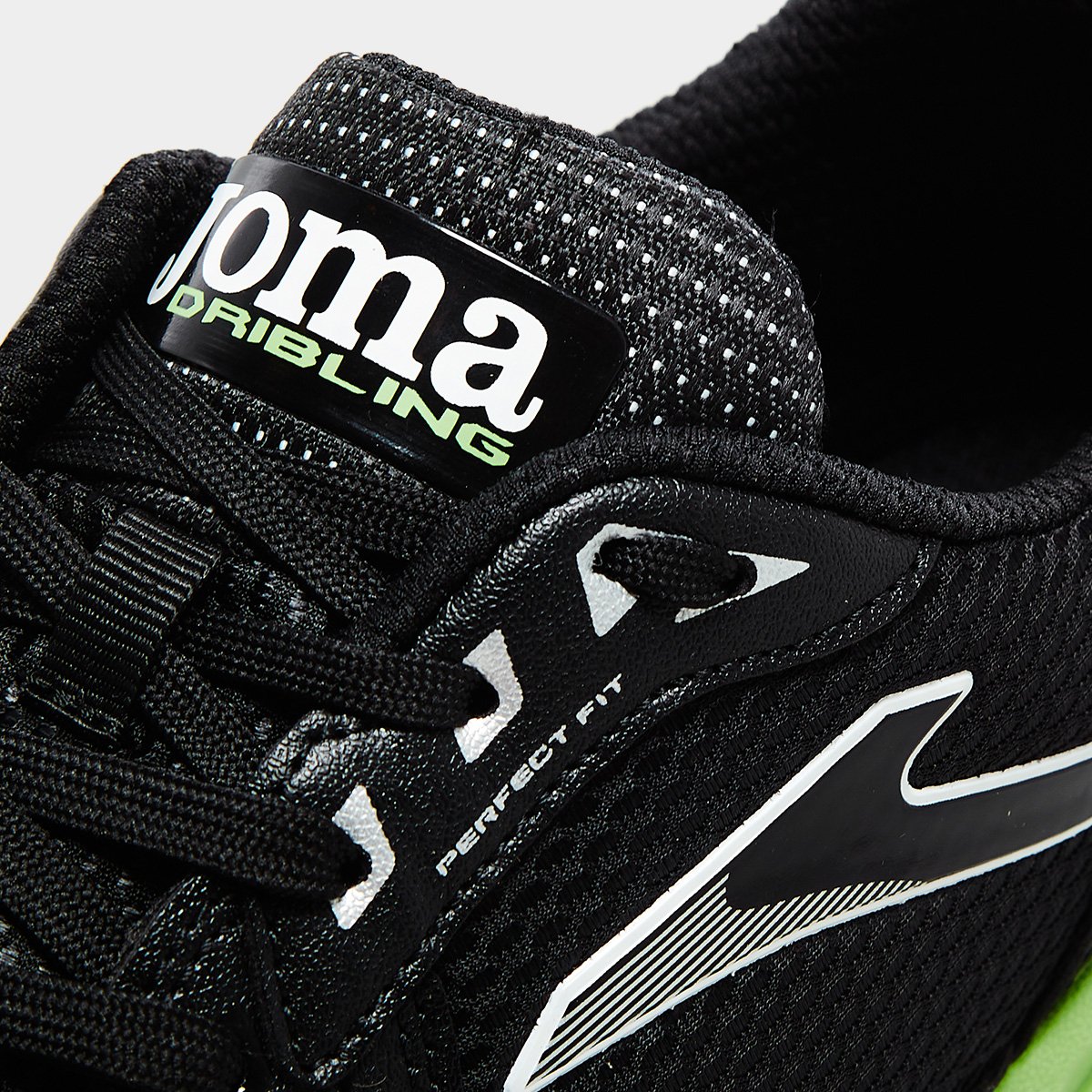 Chuteira Futsal Joma Dribling IN Unissex Preto+Verde Claro - 38