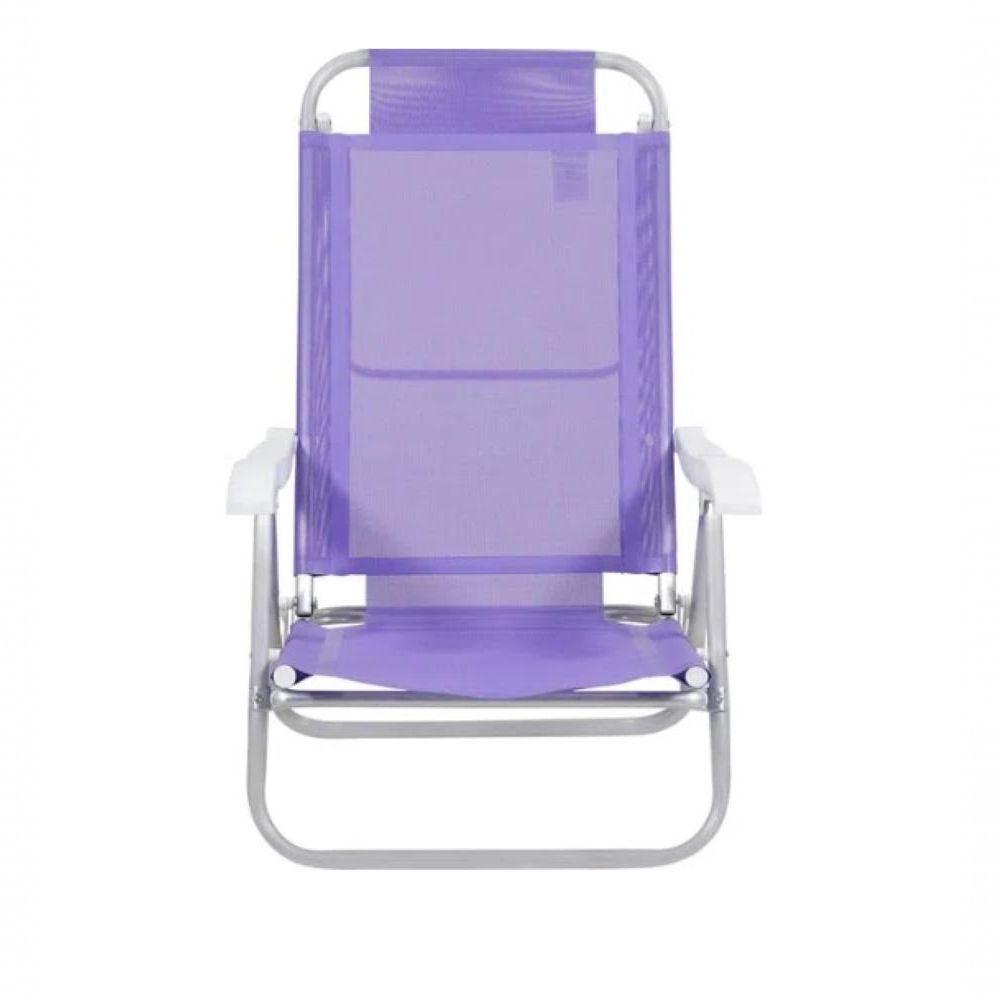 Miniatura Cadeira Bel Sunny Aluminio Sannet 6 Posicoes Lilas Bel