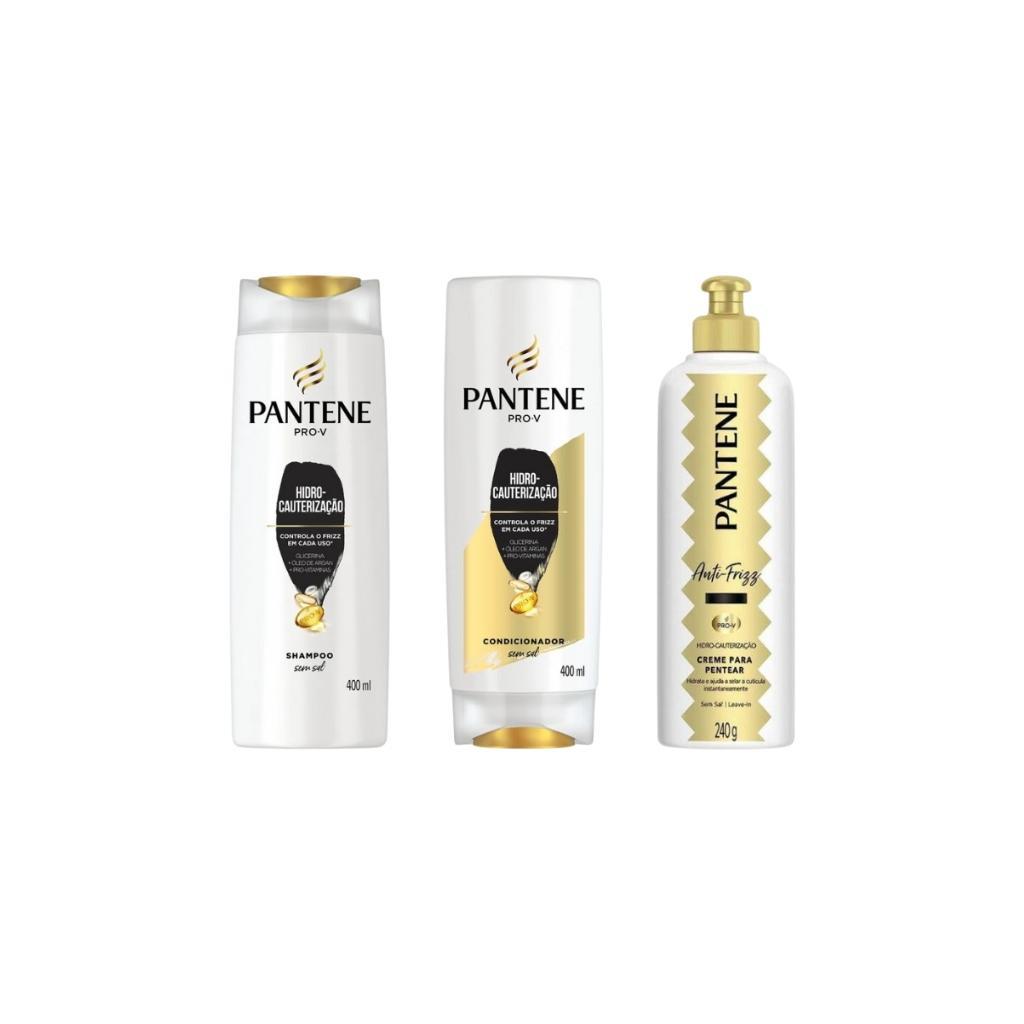 Miniatura Kit Pantene Hidro Cauterização Sh+Cond+Creme Pentear-3 Itens