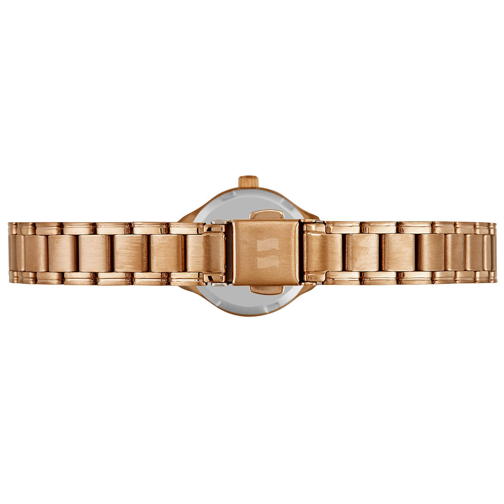 Miniatura Relógio Feminino Aço Rose Gold