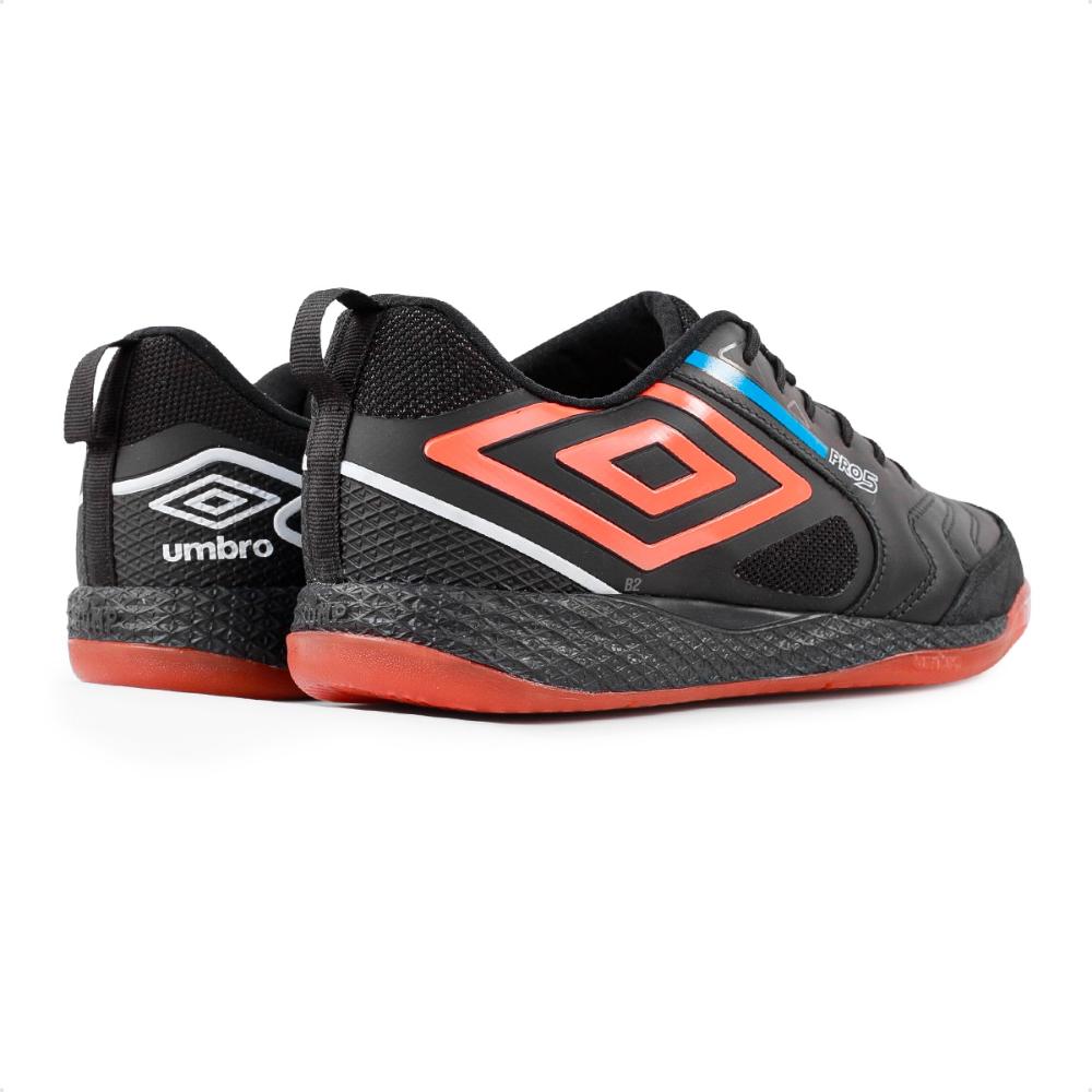 Miniatura Chuteira Futsal Umbro Pro 5 Bump Masculina Preto / Laranja - 41