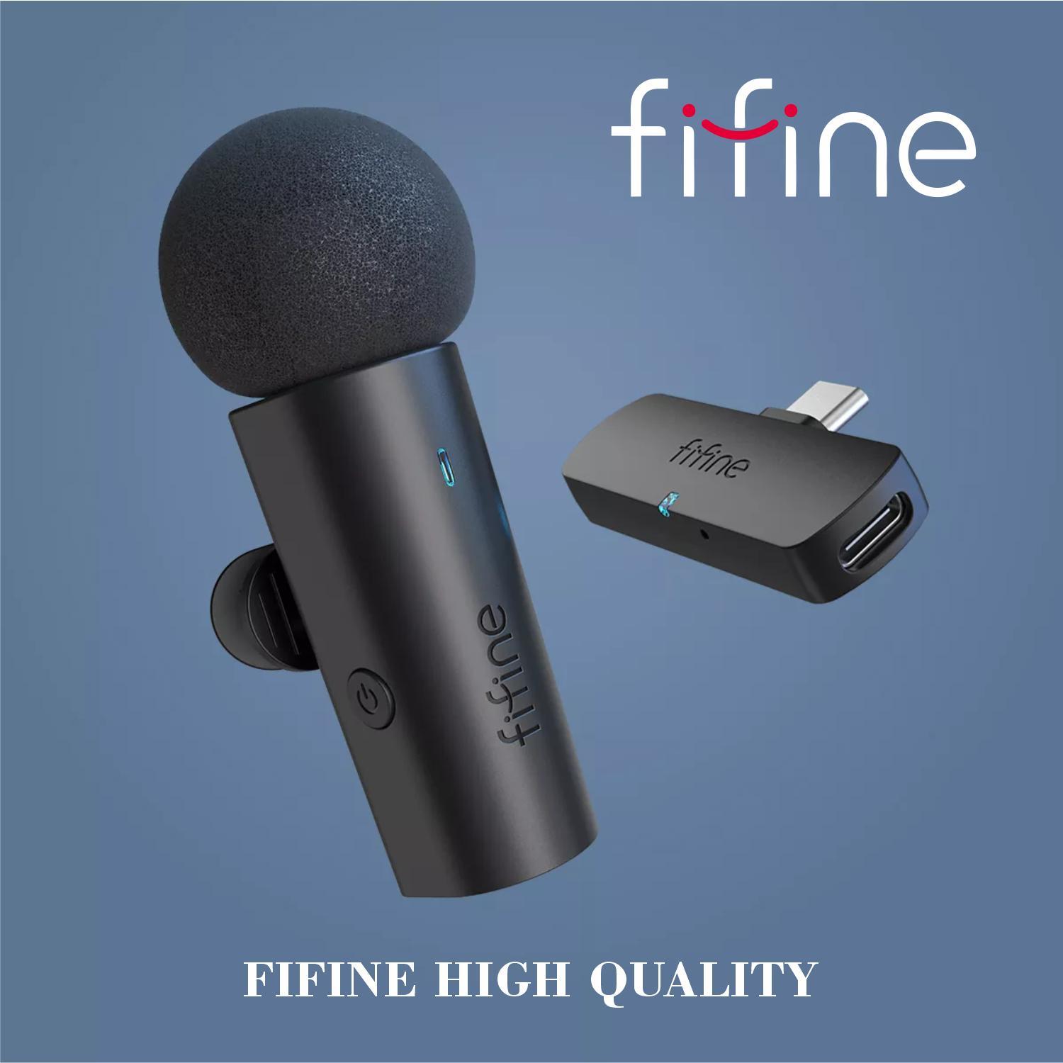 Miniatura Microfone De Lapela Sem Fio Fifine M6 Para Celular Android