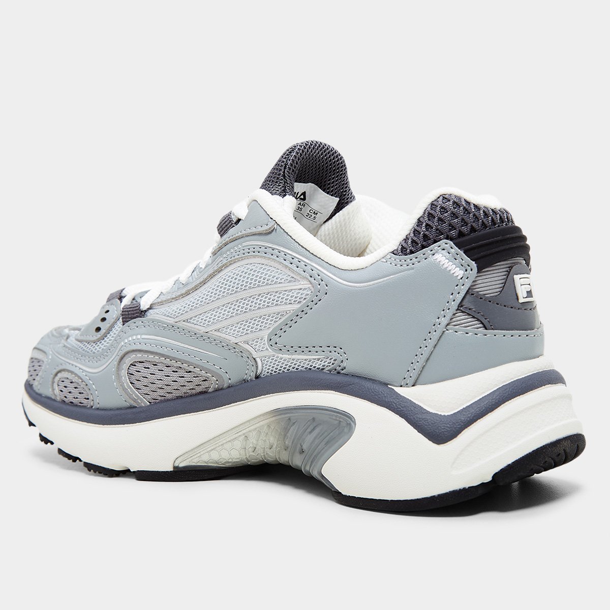 Miniatura Tênis Fila Blur 2 Feminino Cinza+Branco - 34