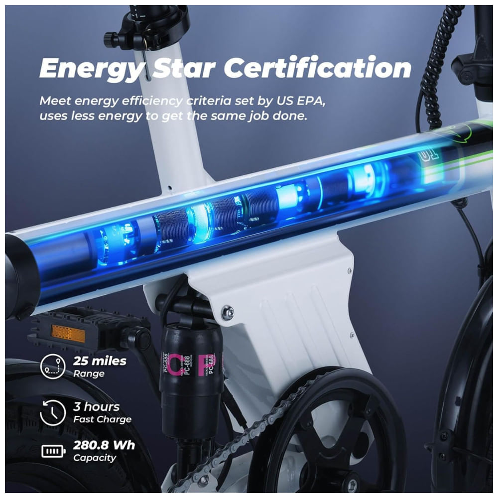 Miniatura Bicicleta Elétrica isinwheel para Adultos com Cesto, Motor de 500W, E-Bike Dobrável de 20 mph, Bicicletas Elétricas para Adultos de 14' e 16' com Subi