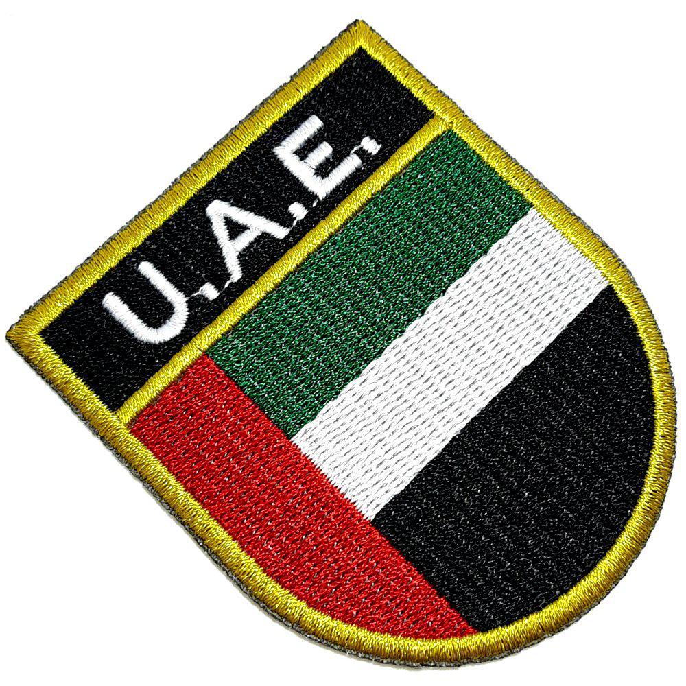 Miniatura Bandeira Emirados Árabes Unidos Patch Bordada Termo Adesivo