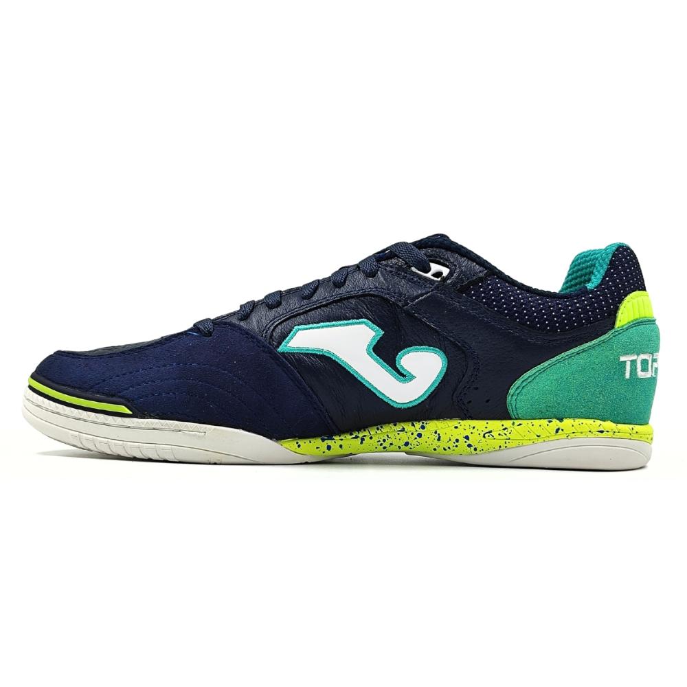 Miniatura Chuteira Joma Top Flex Futsal MARINHO/VERDE - 40