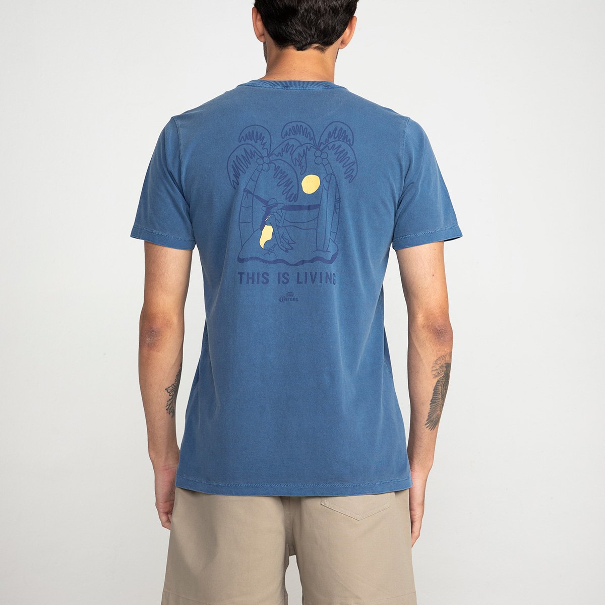 Miniatura Camiseta Corona Island Vibes Masculina Azul - P