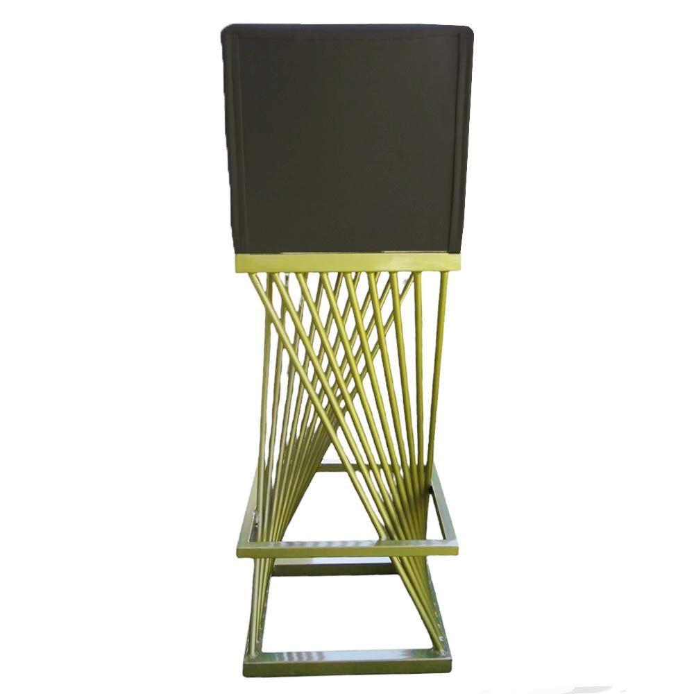 Kit 08 Banquetas Luma Base De Ferro Sued Grafite D'classe Decor