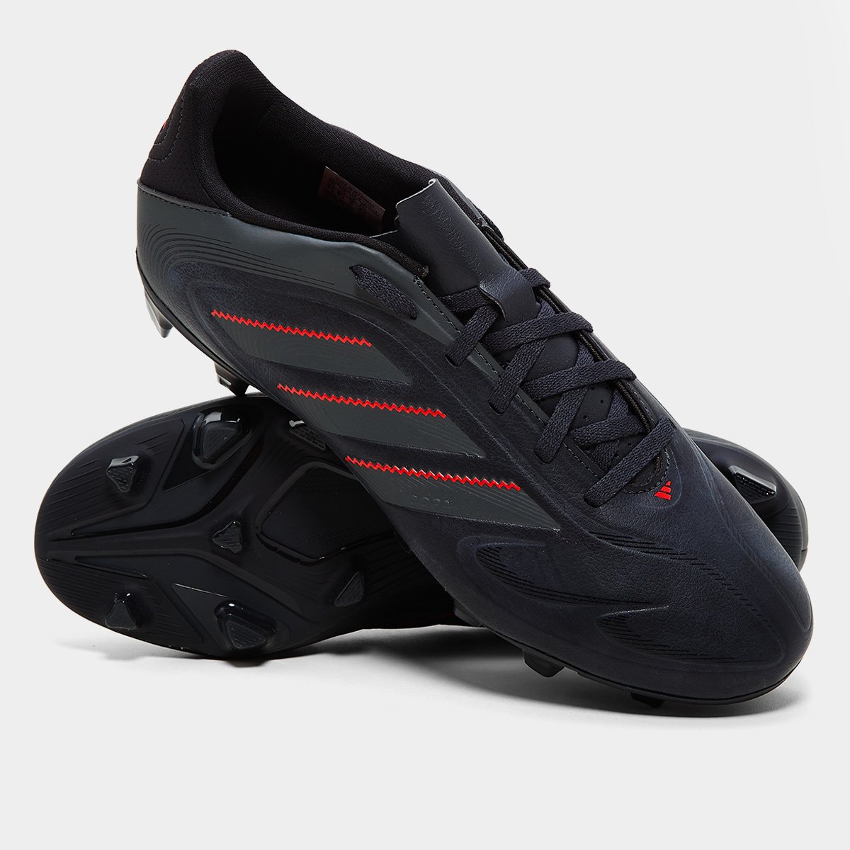Miniatura Chuteira Campo Adidas Copa Pure III Club Unissex Preto+Vermelho - 37