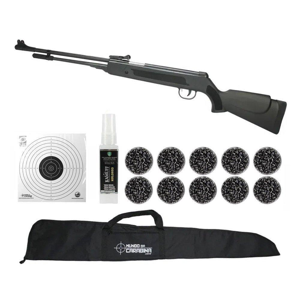 Miniatura Carabina Pressão Power Spring Black 5.5 Fixxar 50kg Itens