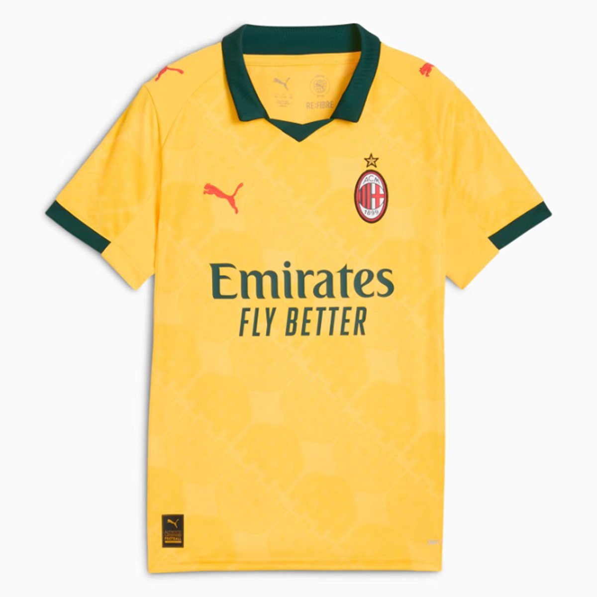 Miniatura Camisa Infantil Milan Third 25/26 s/n Torcedor Puma Amarelo - 10A
