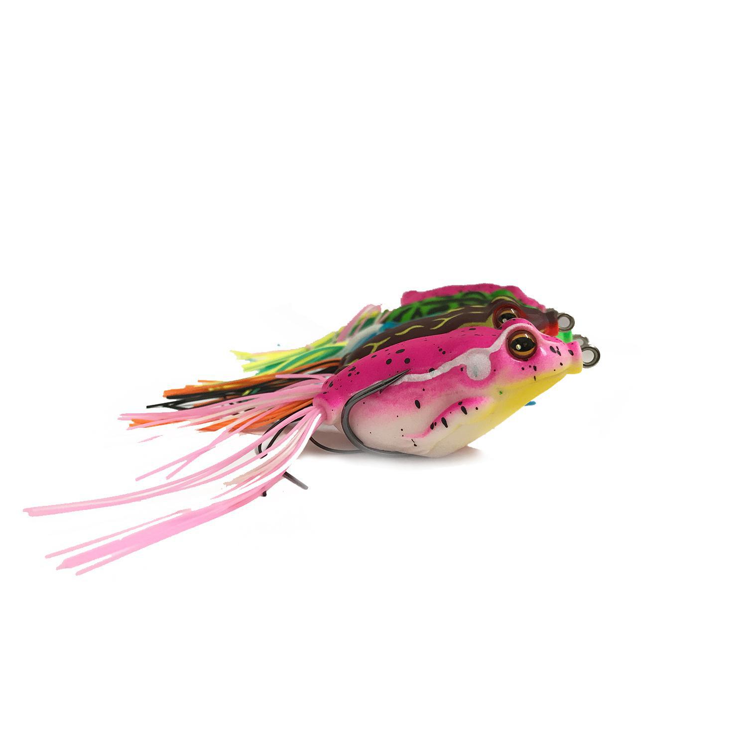 Miniatura Kit 5 Isca Artificial Sapo Frog Traíra Bass Estojo Tucunaré