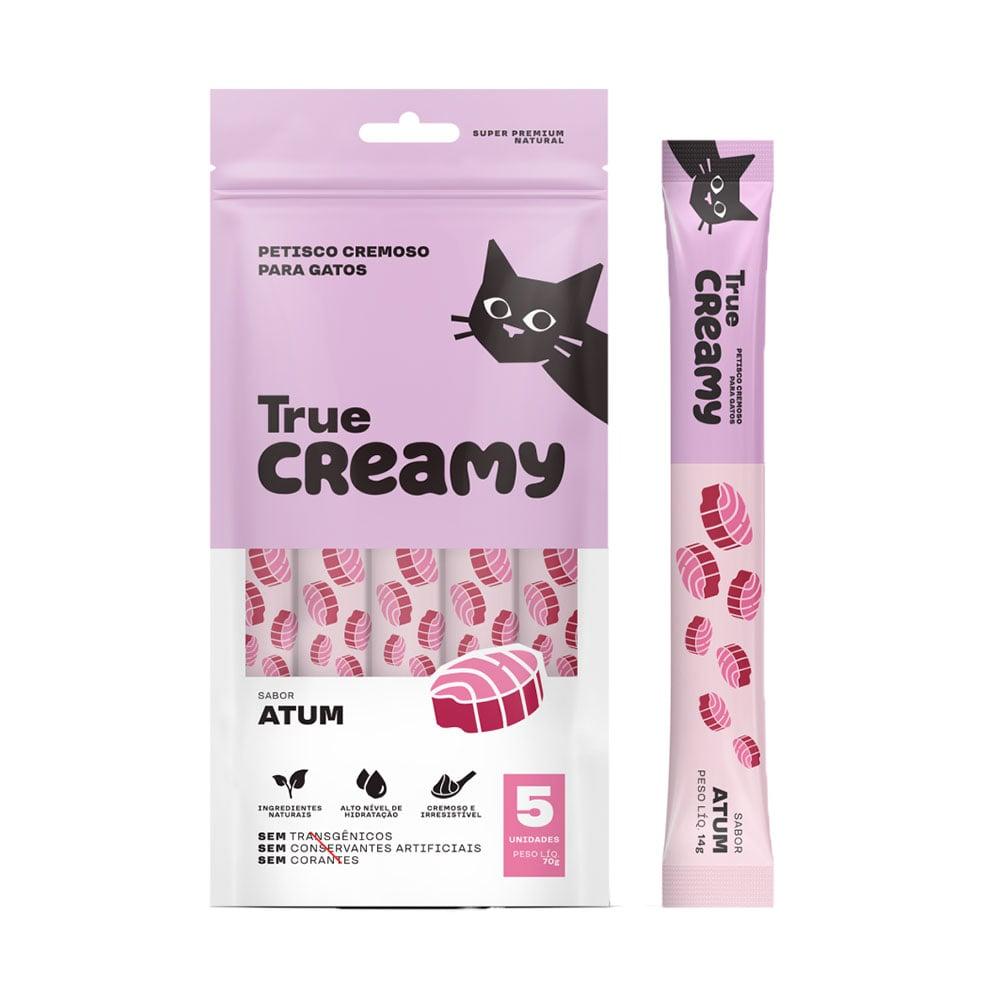 Miniatura Petisco Cremoso True Creamy Sabor Atum para Gatos - 5 Unidades