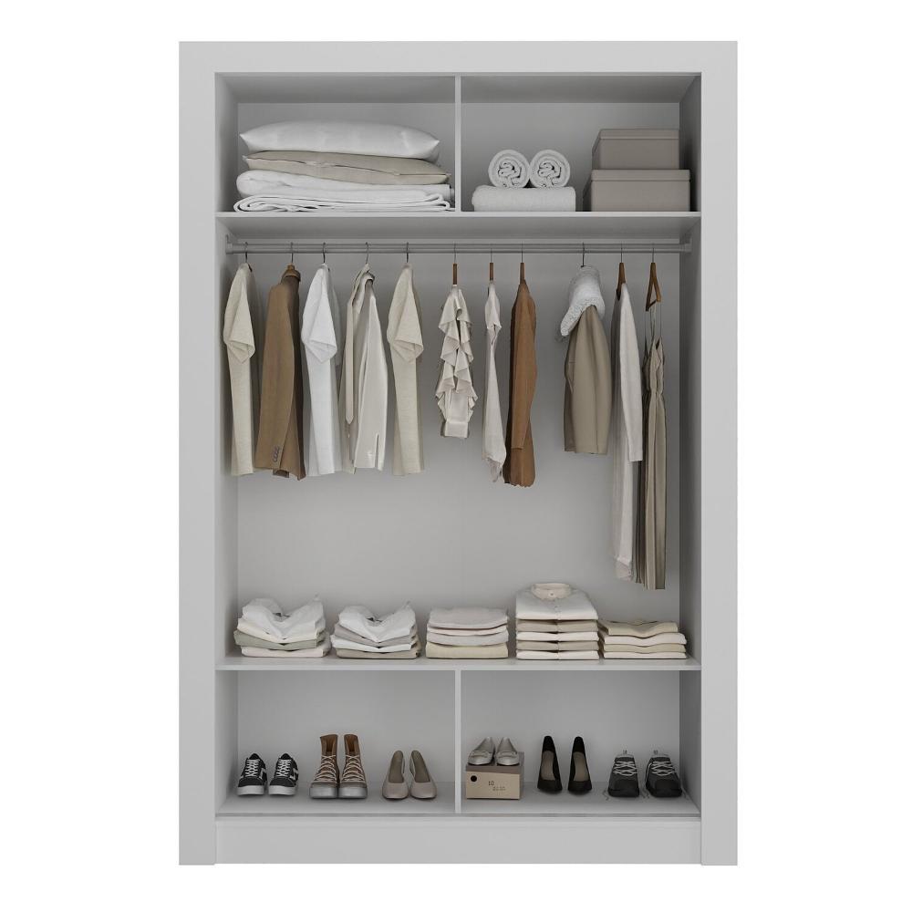 Miniatura Guarda Roupa Solteiro 2 Portas - Com Espelho Liz Yescasa Branco
