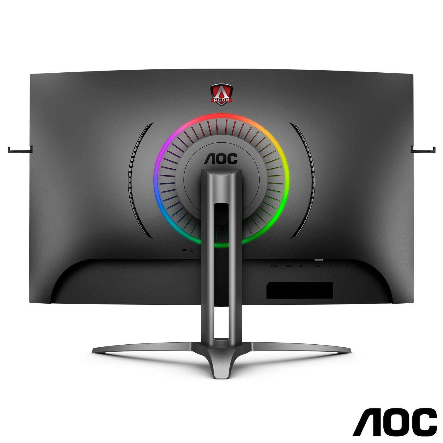 Miniatura Monitor Gamer 31,5" AOC Agon Curved Widescreen LED de 165Hz e 1ms, Painel VA, FreeSync - AG323FCXE Bivolt