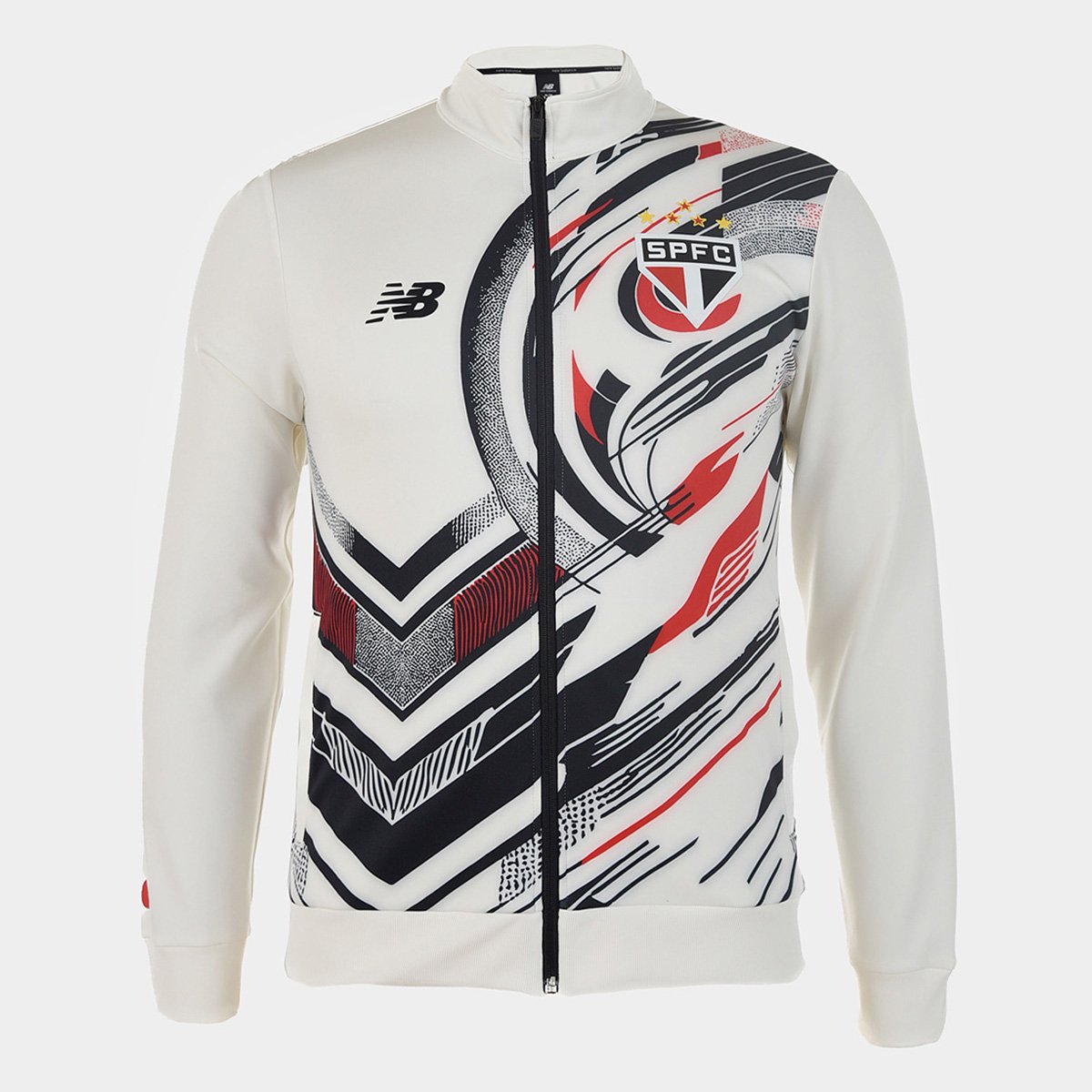 Miniatura Jaqueta São Paulo 25/26 Pré-Jogo New Balance Masculina Off White - EGG